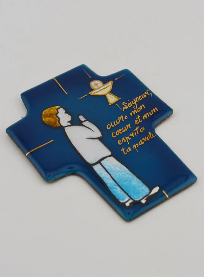 Cross Communion Boy & Calice - Lebanon Enamels (pic 3)