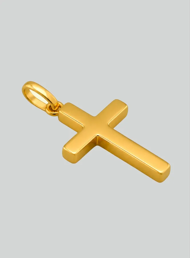 Christ's Cross Pendant - 15mm - 18Kt Solid Gold (pic 2)