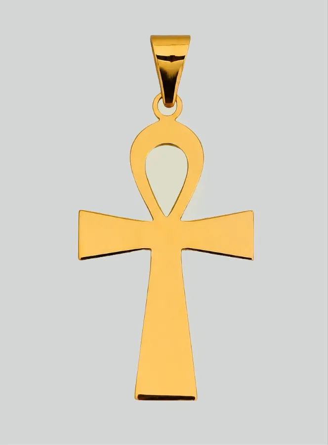 Egyptian Cross of Life Pendant - 20mm - 18Kt Solid Gold (pic 3)