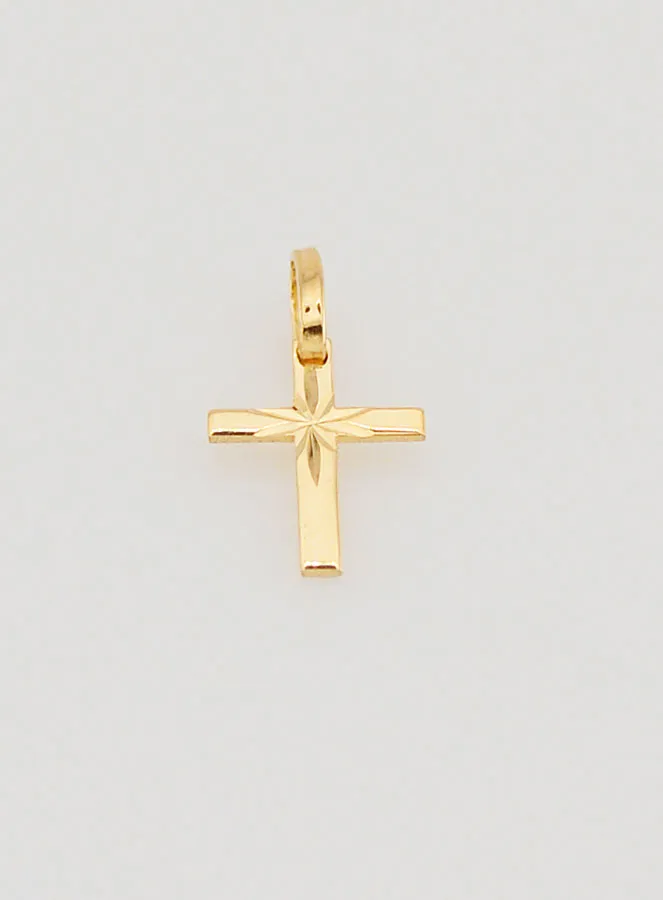 Shepherd's Star Cross Pendant - 10mm - 18Kt Solid Gold (pic 2)