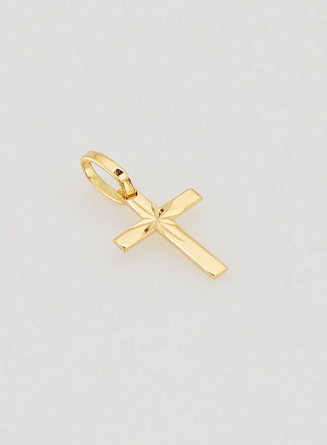 Shepherd's Star Cross Pendant - 10mm - 18Kt Solid Gold (pic 3)