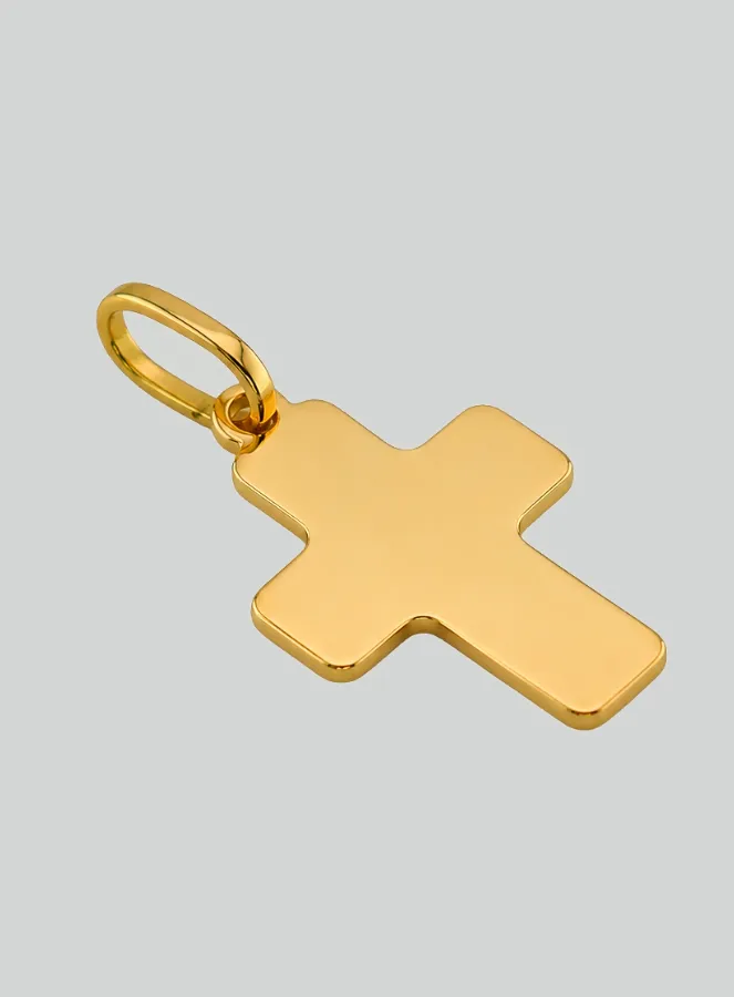 Classic Cross Pendant - 15mm - 18Kt Solid Gold (pic 2)