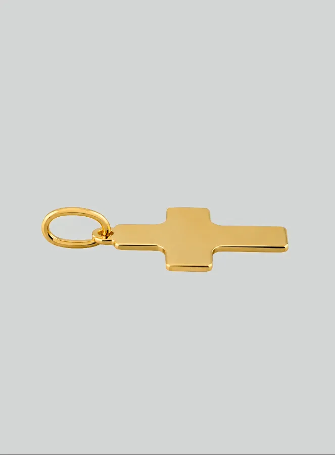Classic Cross Pendant - 15mm - 18Kt Solid Gold (pic 4)