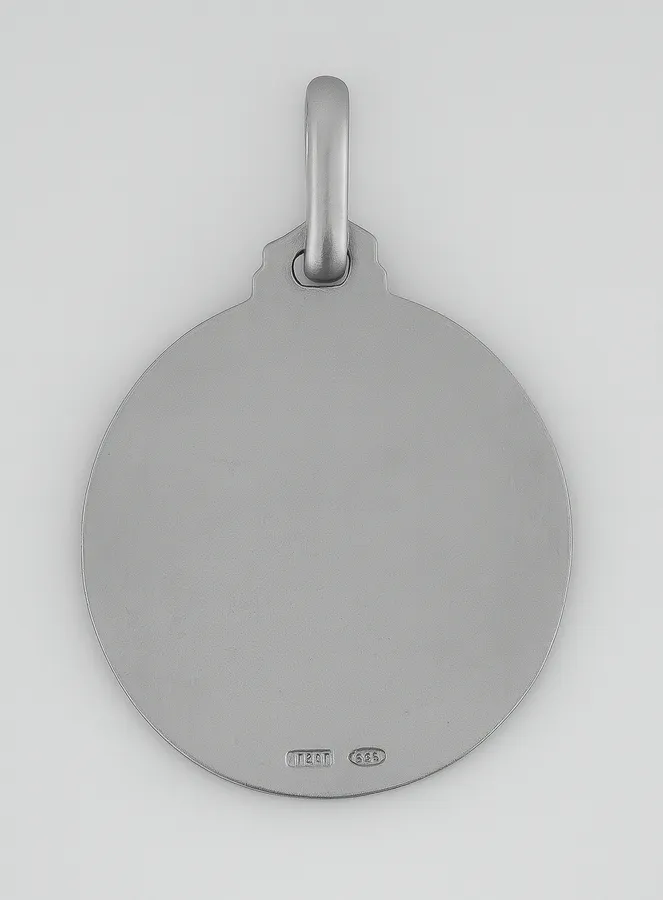 925 Solid Silver Guardian Angel Medal - 21mm (pic 3)