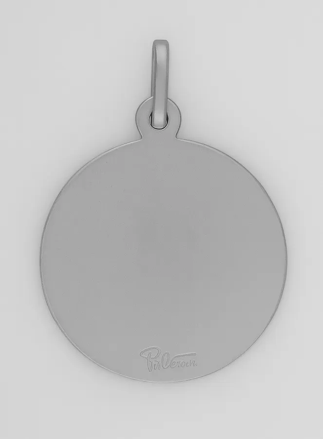 Saint Jude Rhodium Silver Medal - 21mm (pic 3)