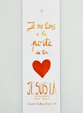 Prayer Bookmark - I Stand at the Door of your Heart (pic 1)