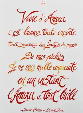 Prayer Card - Living with Love - St. Theresa (pic 1)