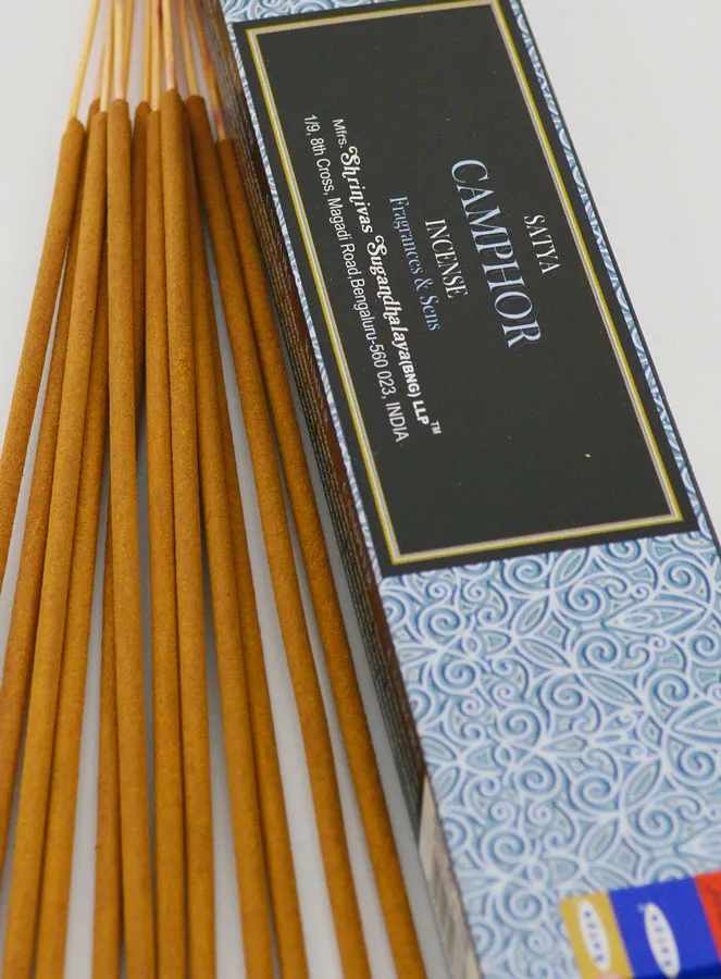 Indian Satya Incense - 15 Sticks - Camphor (pic 4)