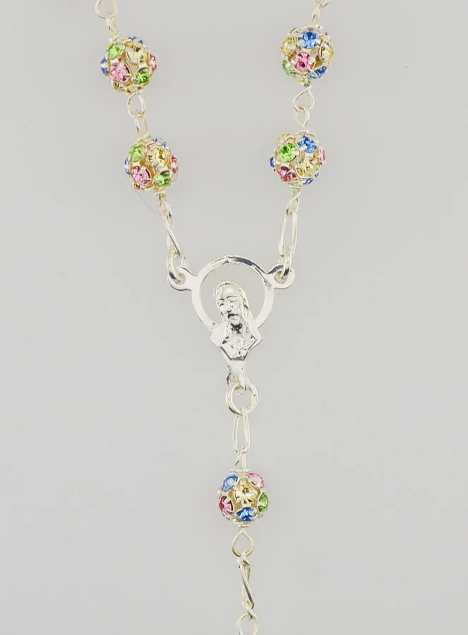 Crystal Beads & Silver Rosary 6mm (pic 4)