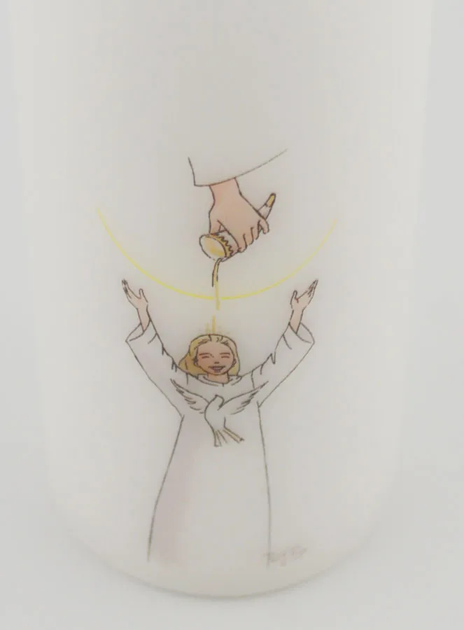 Confirmation Altar Candle - Anointing of the Holy Spirit Blond Girl (pic 4)