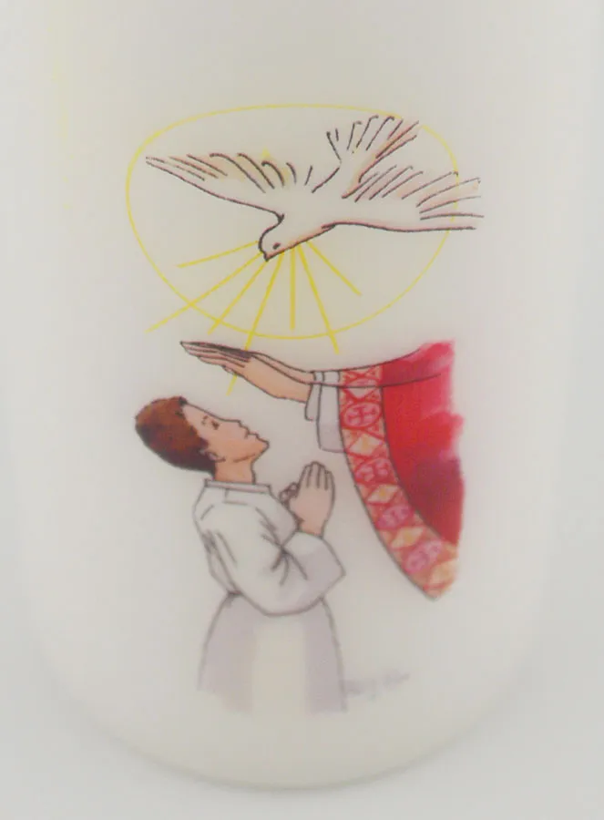Confirmation Candle - Holy Spirit - Brown Hared Boy (pic 4)
