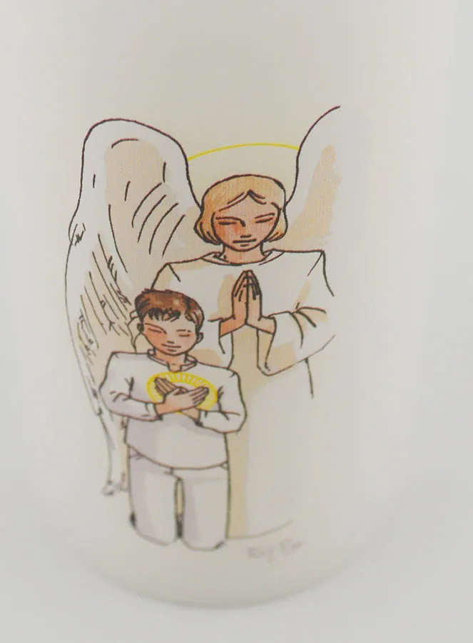 Thanksgiving Communion Altar Candle - Brown Hair Boy (pic 4)