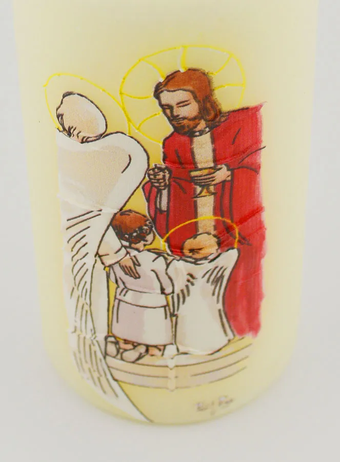 Bread of Angels Communion Altar Candle - Brown Girl (pic 4)