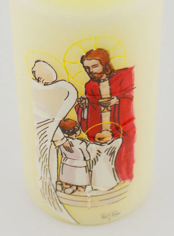 Communion Candle Angel's Bread  - Brown Haired Girl (pic 4)