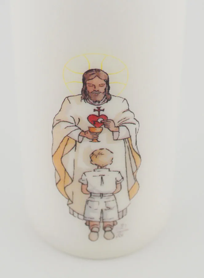 Lord Jesus & Blond Boy Communion Candle (pic 4)