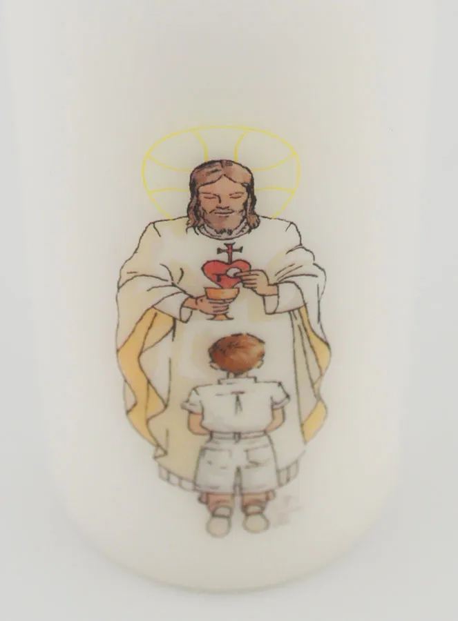 Communion Candle - Lord Jesus & Brown Haired Boy (pic 4)
