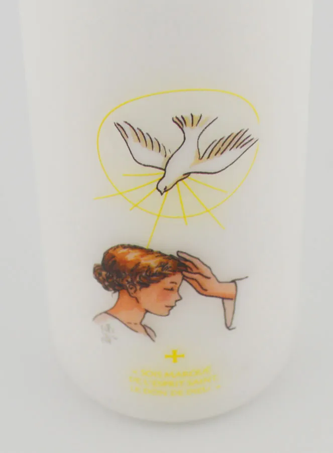 Print of the Holy Spirit Confirmation Altar Candle - Brown Haired Girl (pic 4)