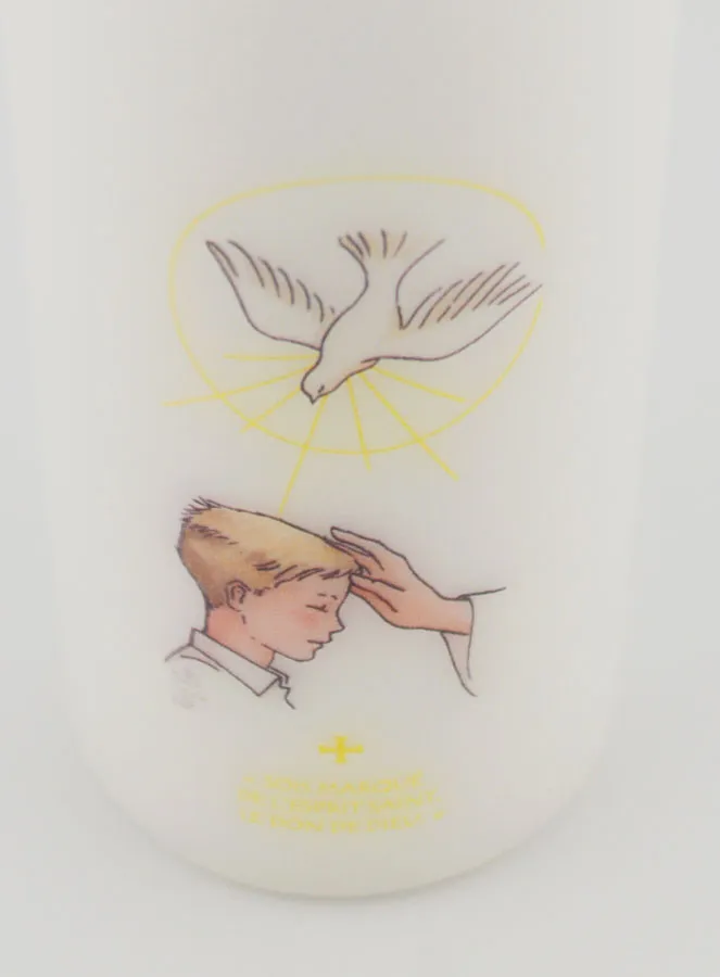 Print of the Holy Spirit Confirmation Church Candle - Blond Boy (pic 4)