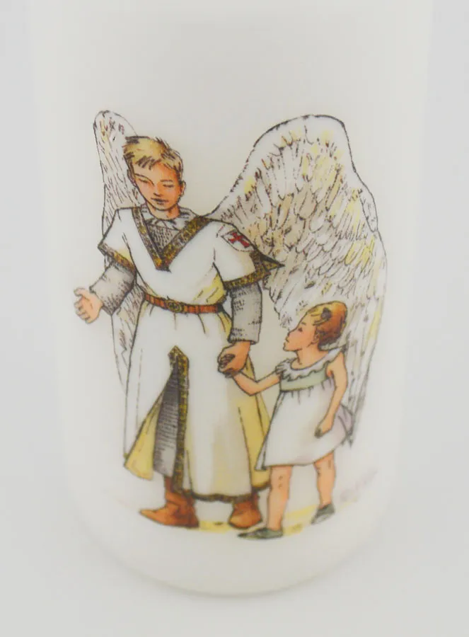 Baptism Candle - Guardian Angel and Girl (pic 4)