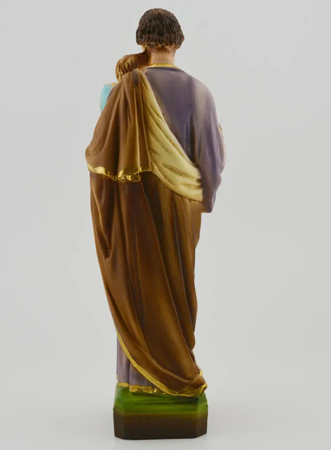 Saint Joseph Statue in Coloured Resin - 20 cm (pic 4)
