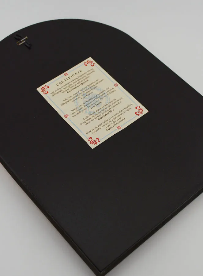 Curved Byzantine Icon - Our Lady of Comfort - 24 cm (pic 4)