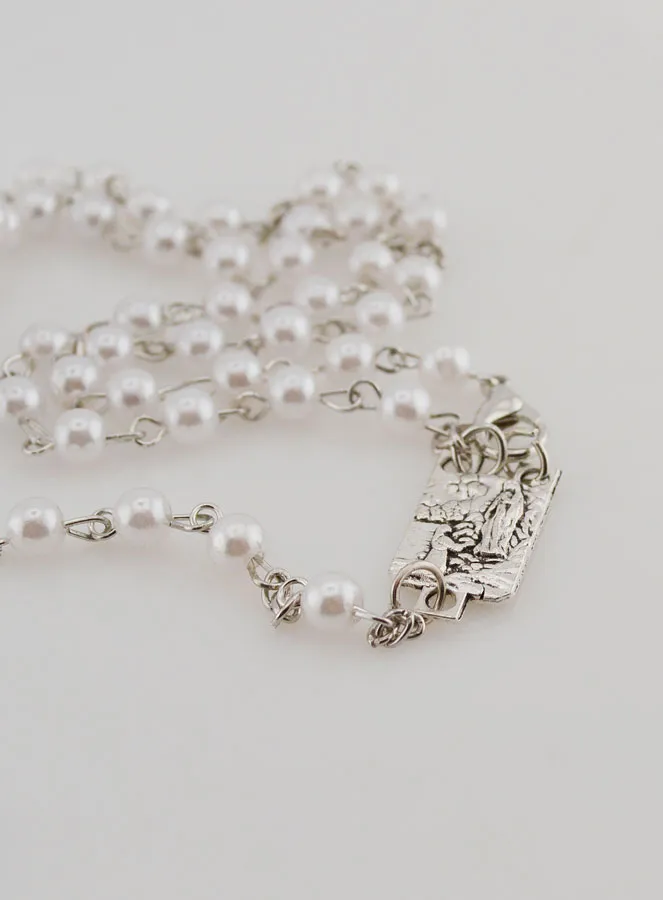 Rosary White Mother of Pearl Gift Box - 40 cm (pic 4)