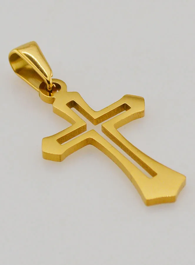 Openwork Cross Pendant - Golden (pic 3)