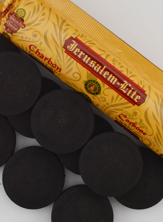 10 Charcoal Tablets for Religious Incense Lourdes