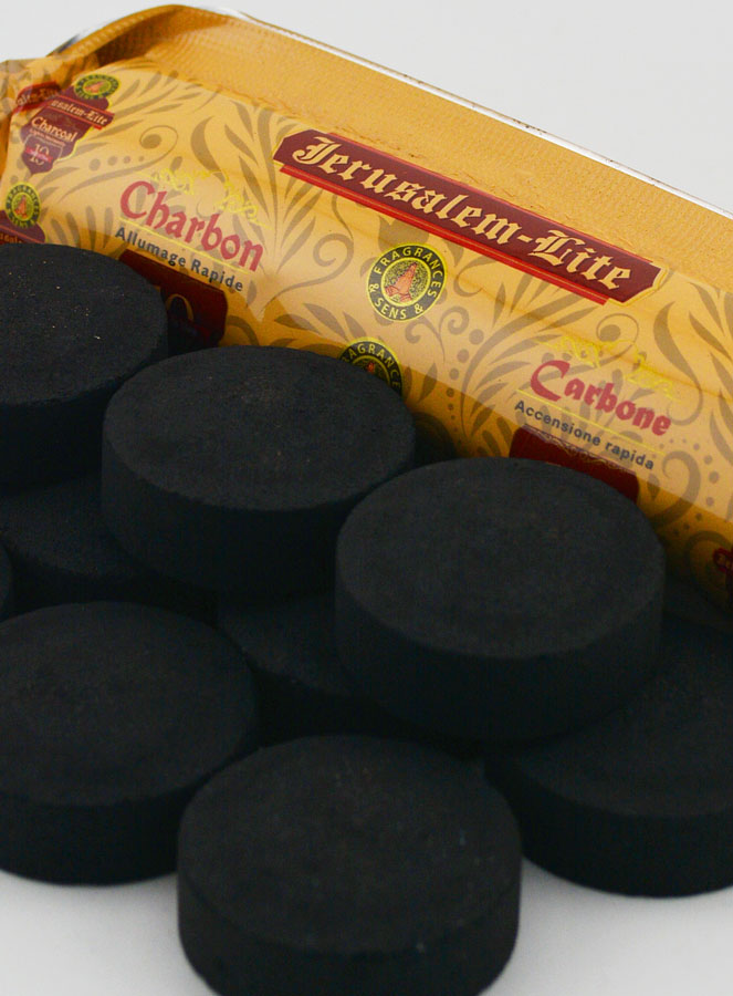 10 Charcoal Tablets for Religious Incense Lourdes