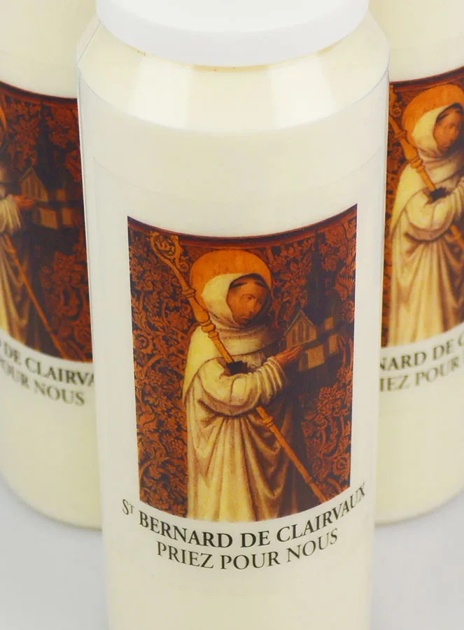 Set of 3 Sanctuary Candles Saint Bernard of Clairvaux - 17.5cm (pic 4)