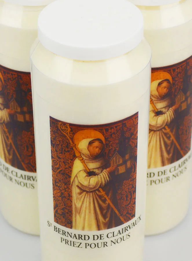Set of 6 Sanctuary Candles Saint Bernard of Clairvaux - 17.5cm (pic 4)