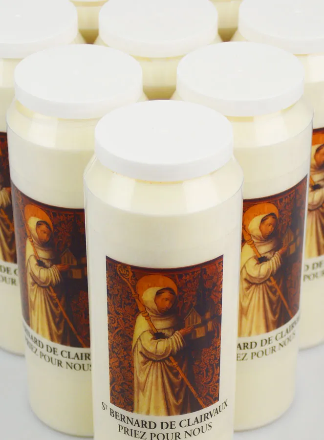 Set of 10 Sanctuary Candles Saint Bernard of Clairvaux - 17.5cm (pic 4)