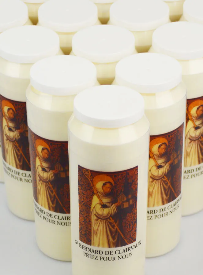 Set of 20 Sanctuary Candles Saint Bernard of Clairvaux - 17.5cm (pic 4)