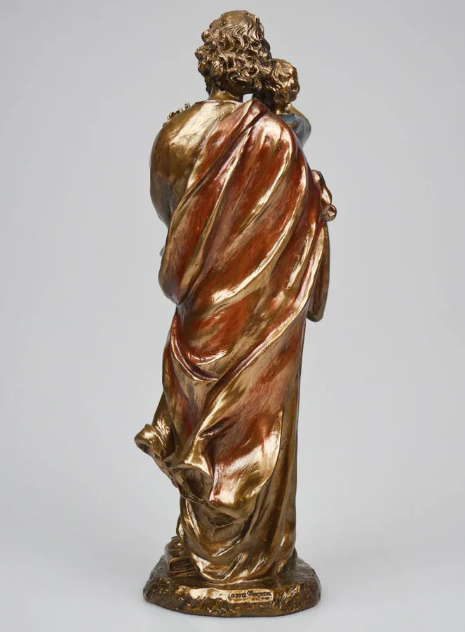 Religious Bronze Statue of Saint Joseph - 21 cm (pic 4)