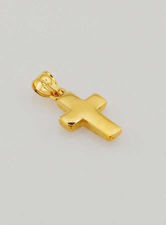 Cross Pendant 18k Gold Plated - Pink Enamel (pic 4)