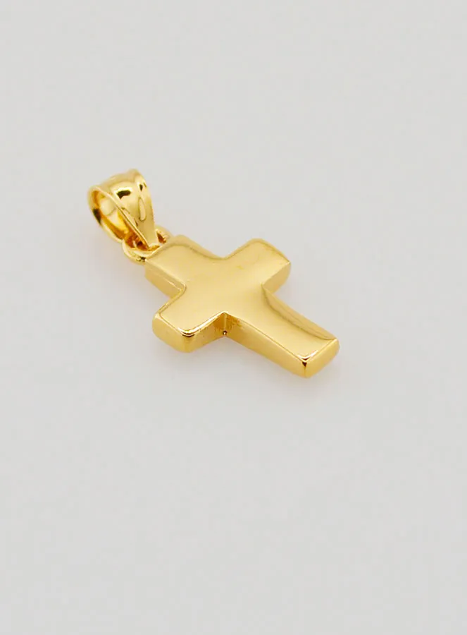 Cross Pendant 18k Gold Plated - Blue Enamel (pic 4)