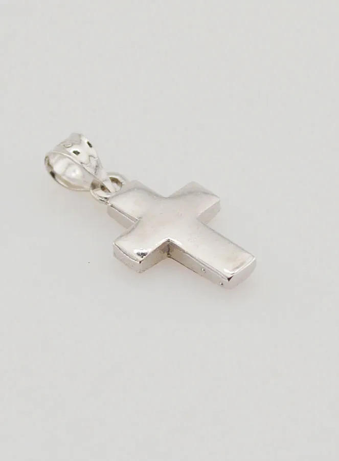 Cross Pendant 925 Silver - Pink Enamel (pic 4)