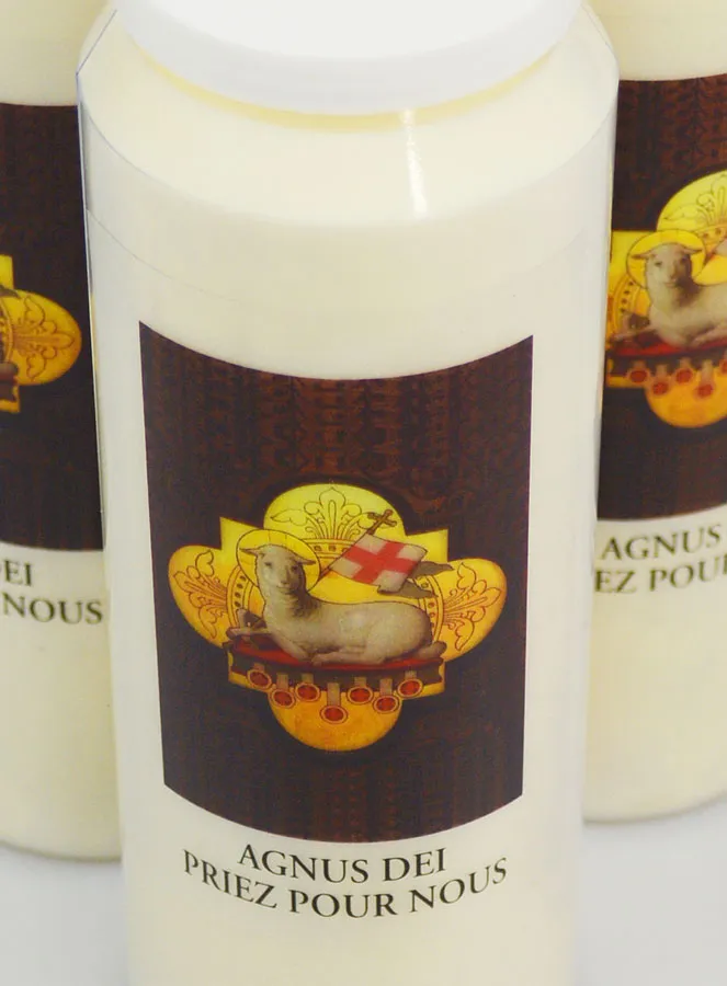 3 Agnus Dei Sanctuary Candles - 17.5cm (pic 4)