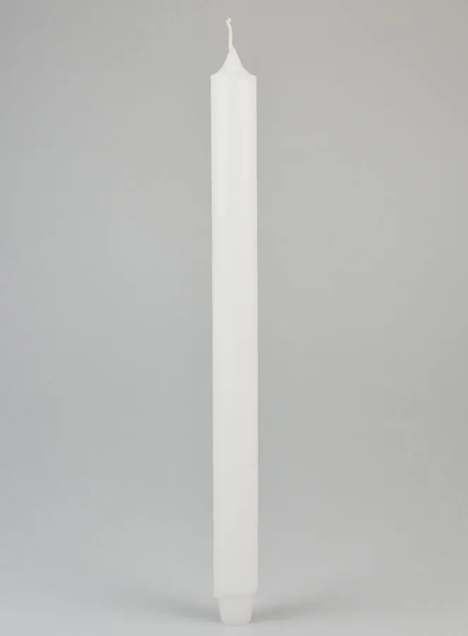 Large Taper Candle 35 cm - White (pic 1)