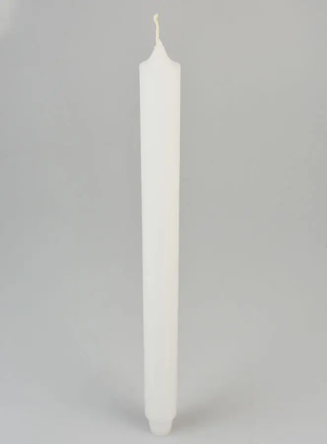 Large Taper Candle 35 cm - White (pic 2)