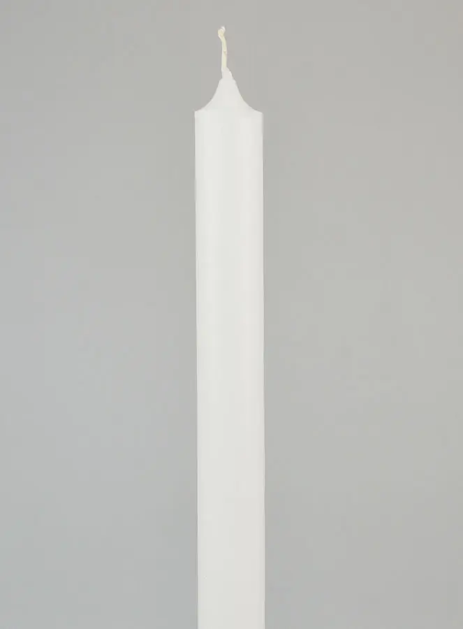 Large Taper Candle 35 cm - White (pic 3)