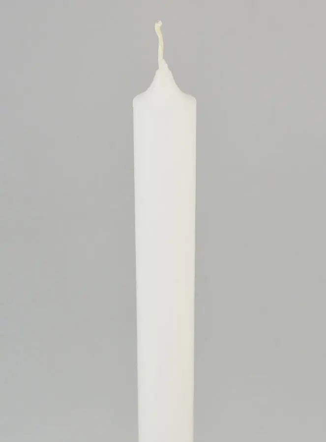 Large Taper Candle 35 cm - White (pic 4)