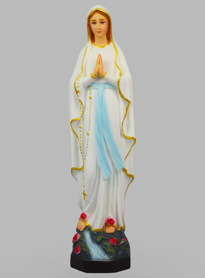 Religious Statue of Our Lady of Lourdes Painted– 40 cm (pic 1)