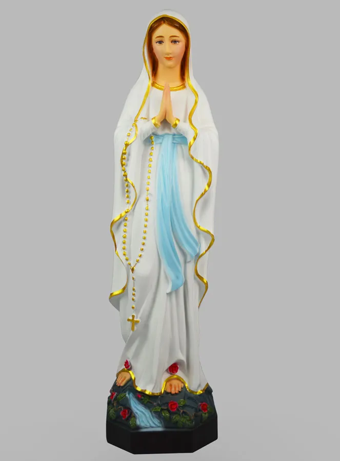 Religious Statue of Our Lady of Lourdes Painted – 60 cm (pic 1)