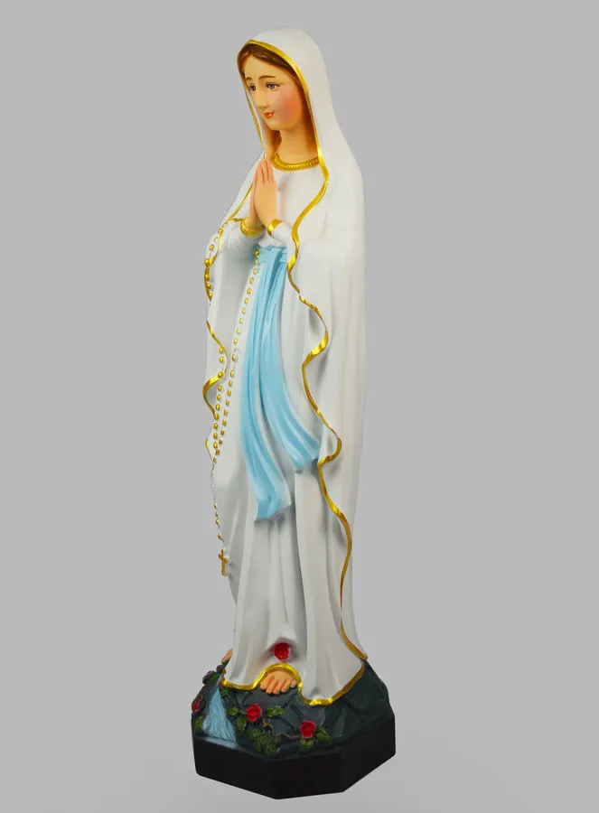 Religious Statue of Our Lady of Lourdes Painted – 60 cm (pic 2)