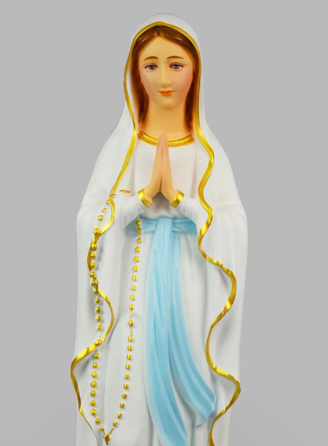 Religious Statue of Our Lady of Lourdes Painted – 60 cm (pic 3)