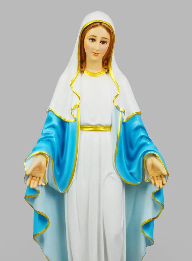 Handpainted Religious Statue Our Lady of Miracles - 60cm (pic 3)
