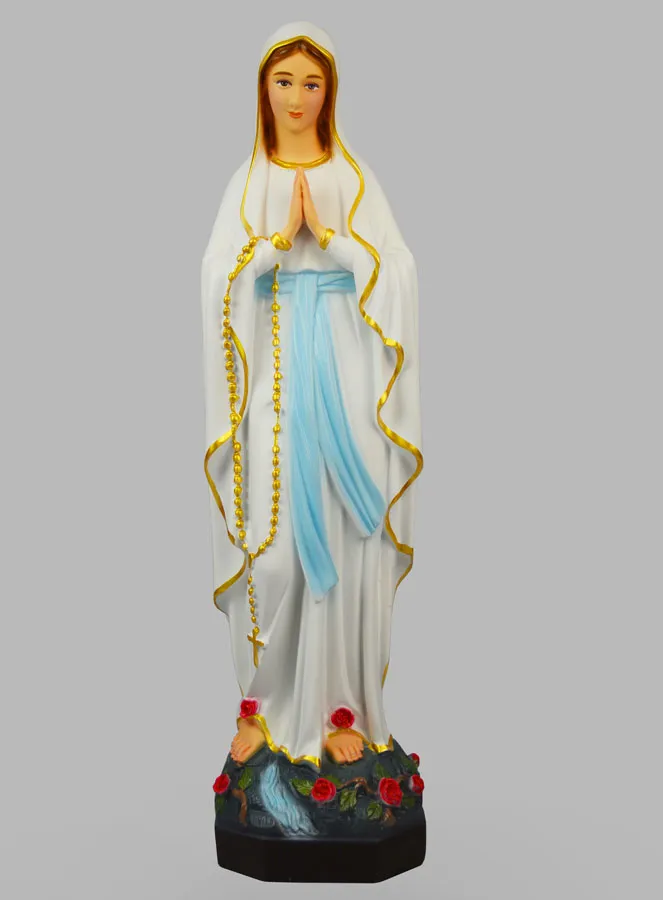 Coloured Religious Statue of Our Lady of Lourdes - 50cm (pic 1)