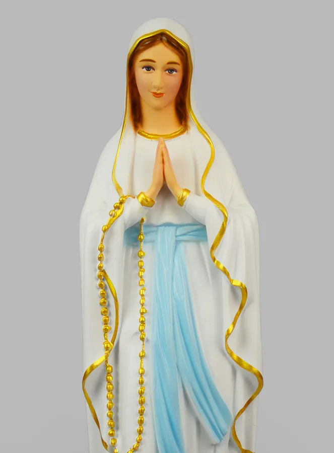 Coloured Religious Statue of Our Lady of Lourdes - 50cm (pic 3)