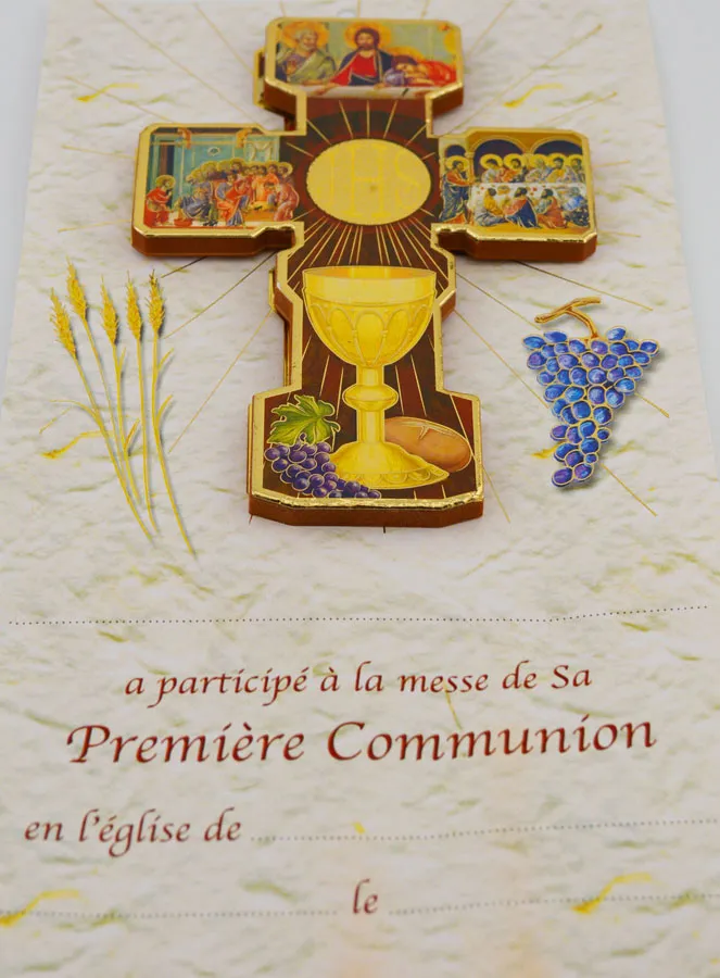 Wooden Child Cross with Communion Certificate (pic 2)